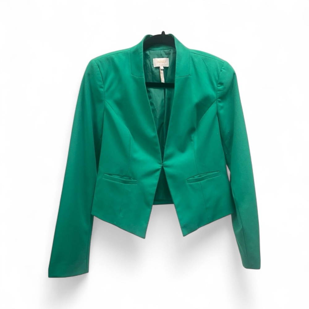 Green Laundry by Shelli Segal Asymmetrical Cropped Blazer